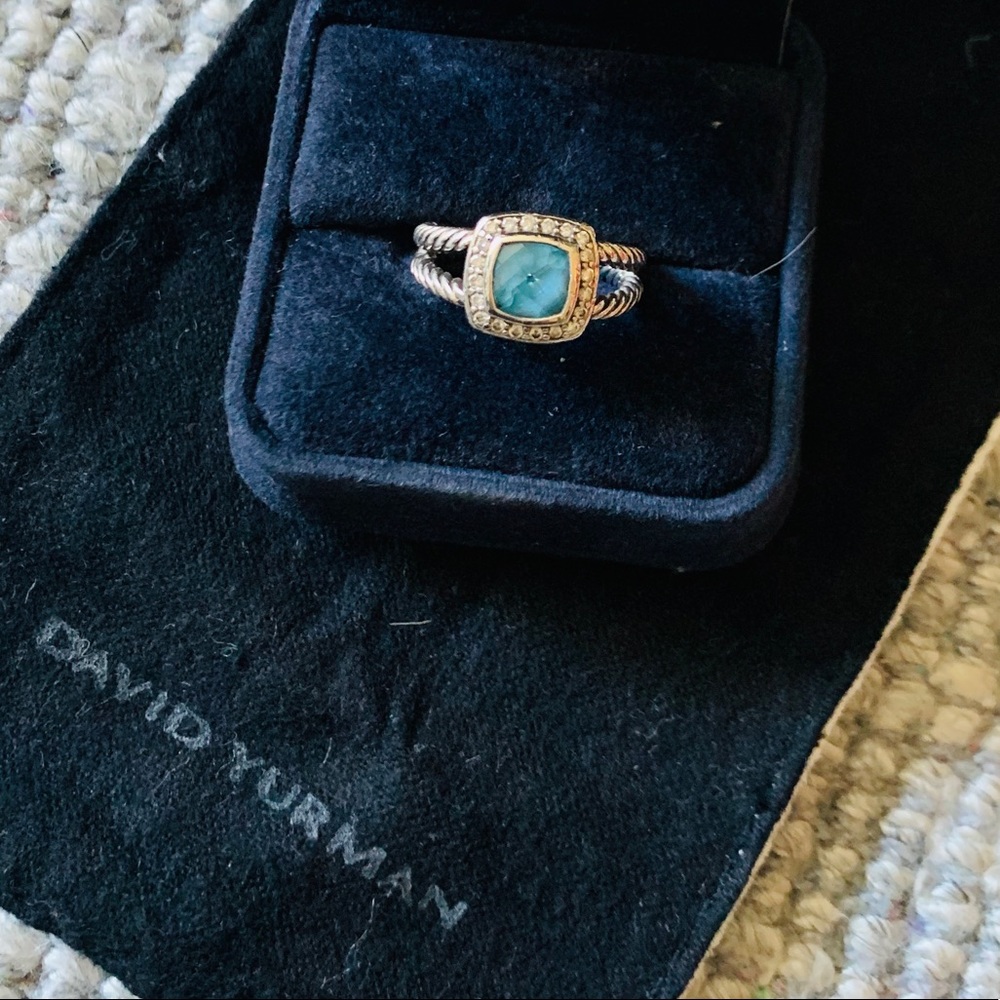 David Yurman Petite Albion size 7.5 BLUE TOPAZ